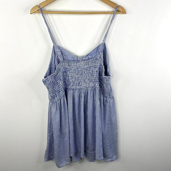 Torrid Babydoll Top Plus Size 3X Blue White Striped Cami Sleeveless Blouse NWT - Picture 4 of 4
